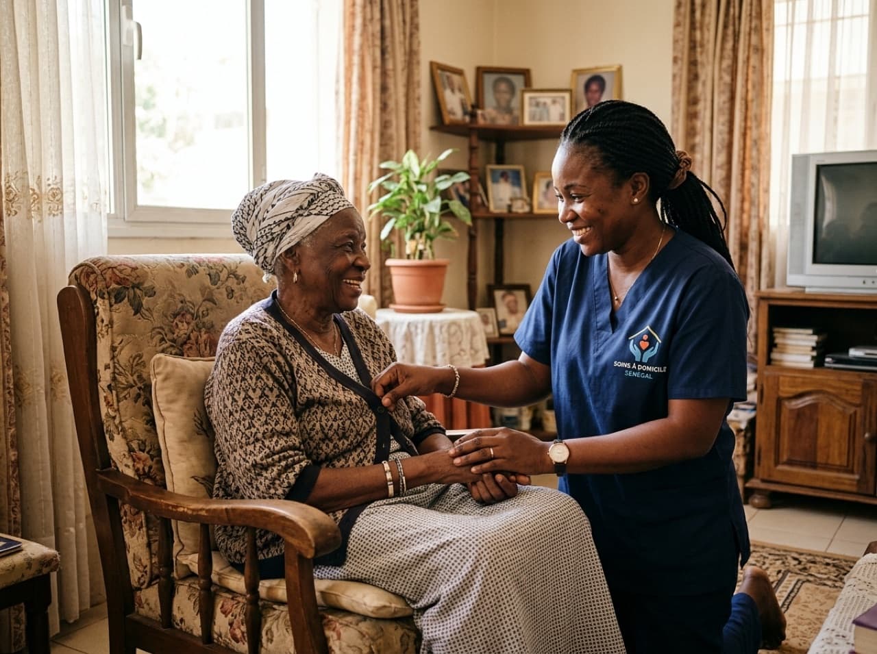Aide aux seniors — prestataire au travail
