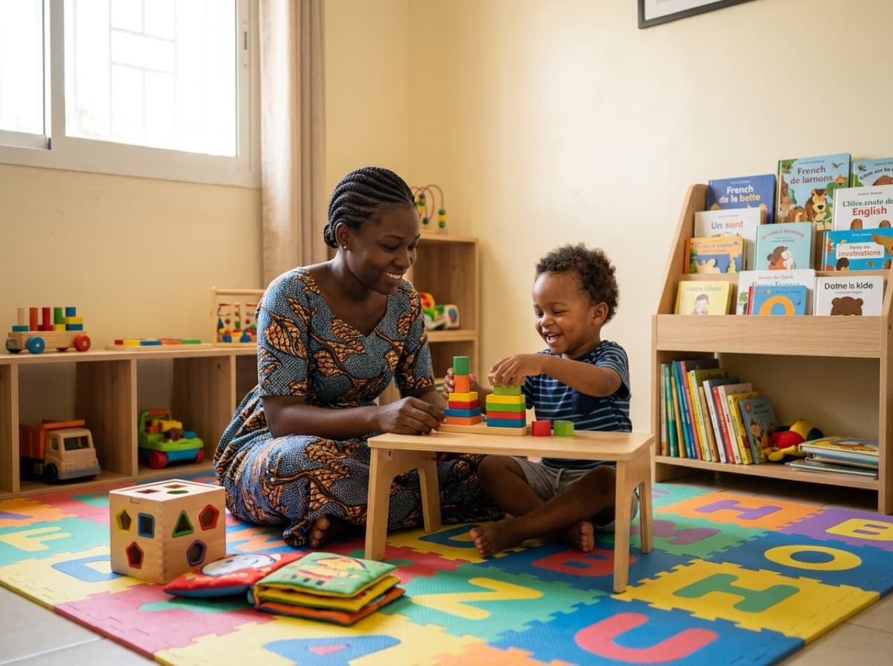 Baby-sitting — prestataire au travail