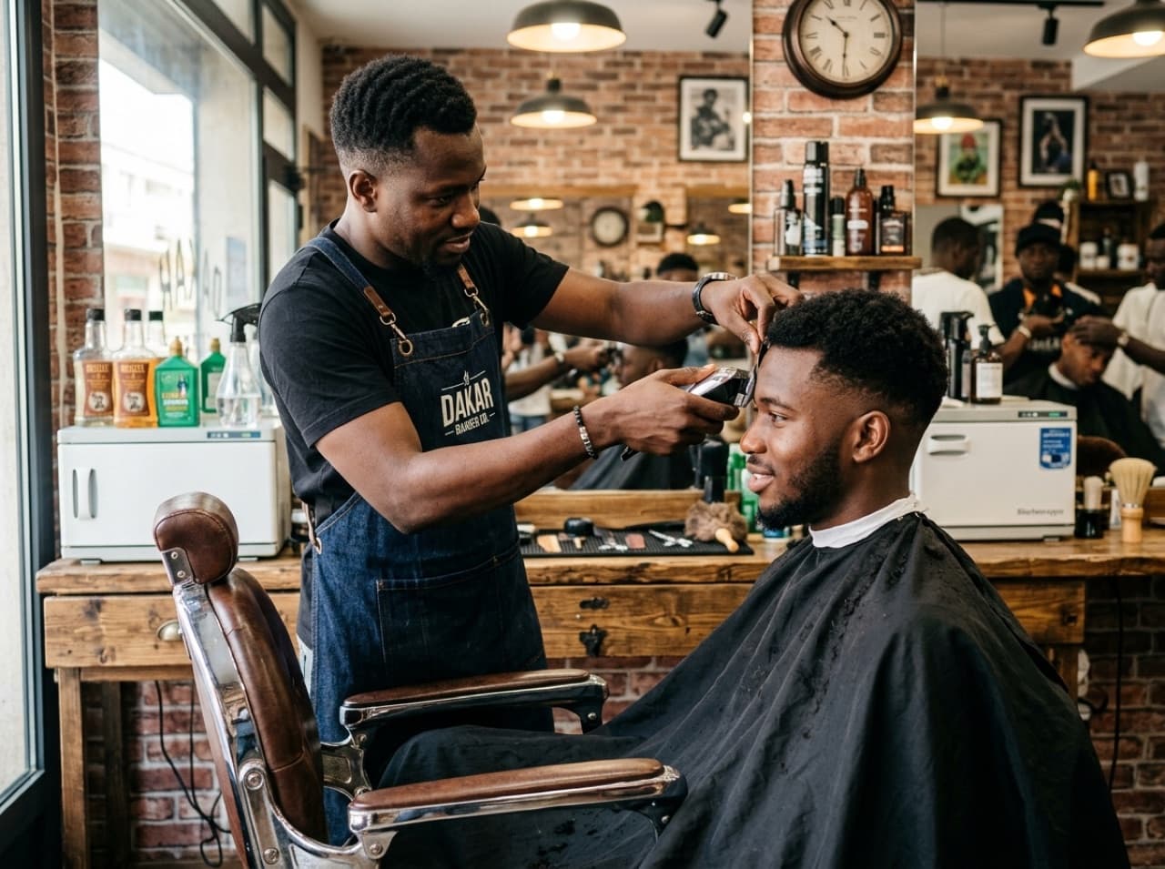Barbier — prestataire au travail