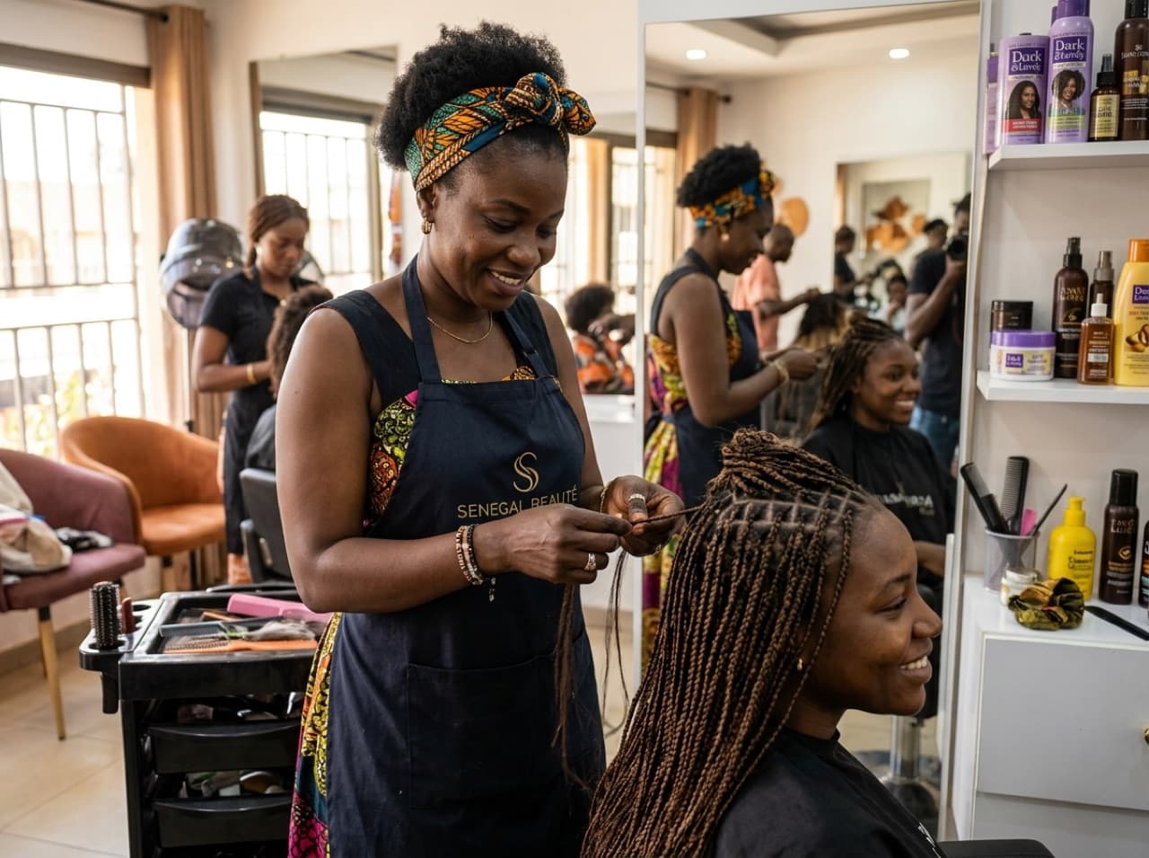 Coiffure — prestataire au travail