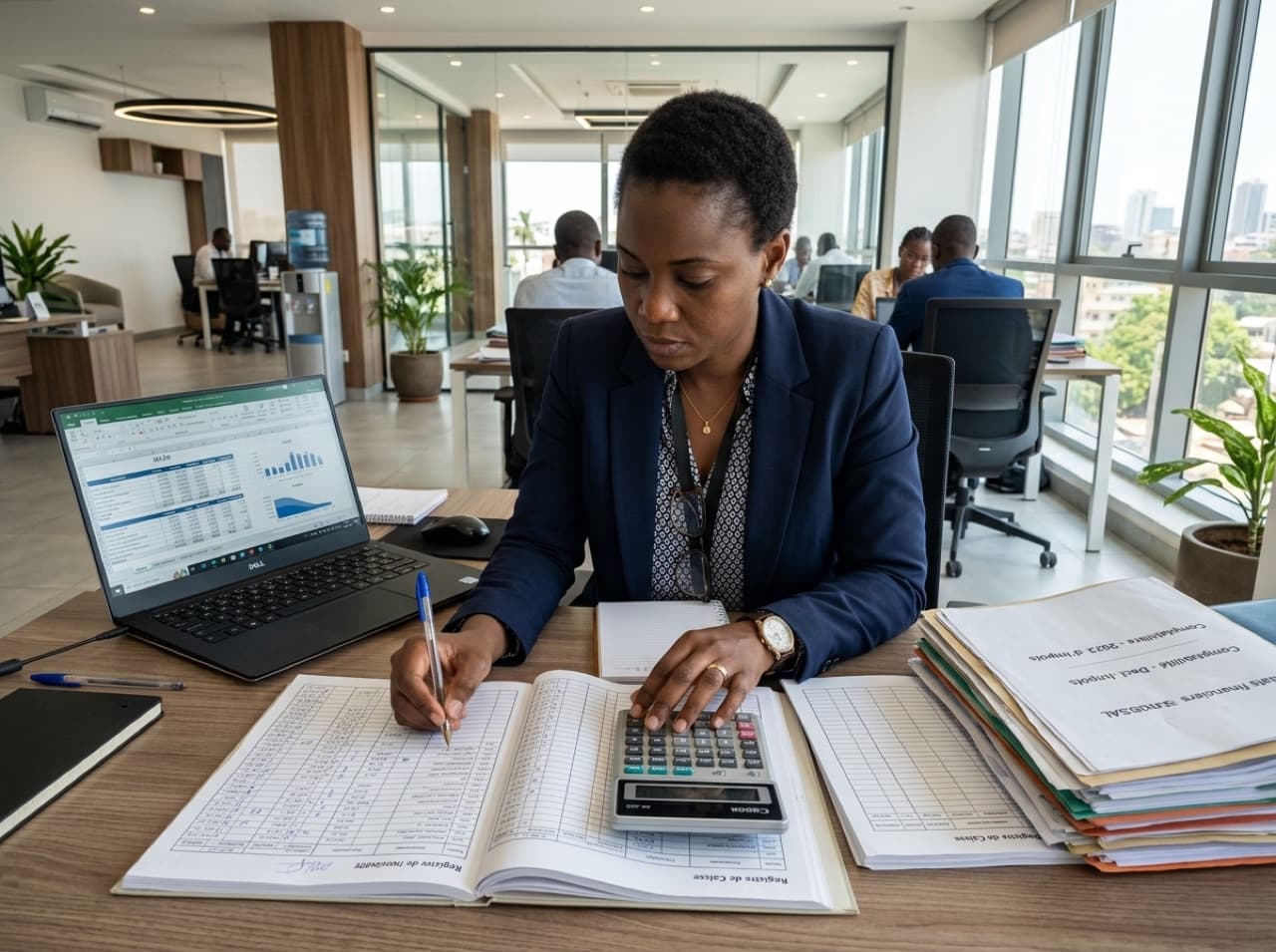 Comptable — prestataire au travail