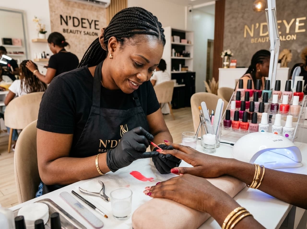 Nail Art — prestataire au travail