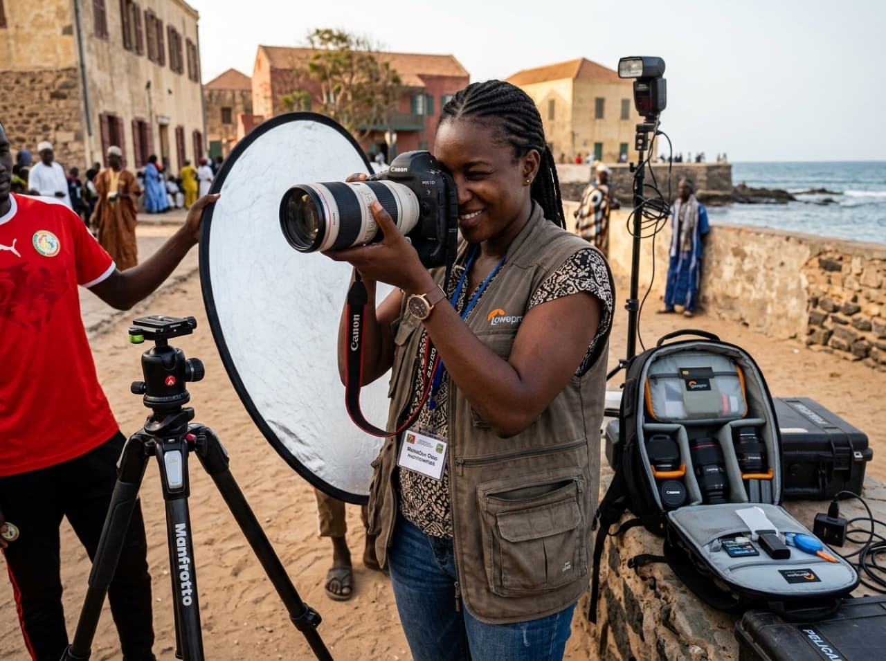 Photographe — prestataire au travail